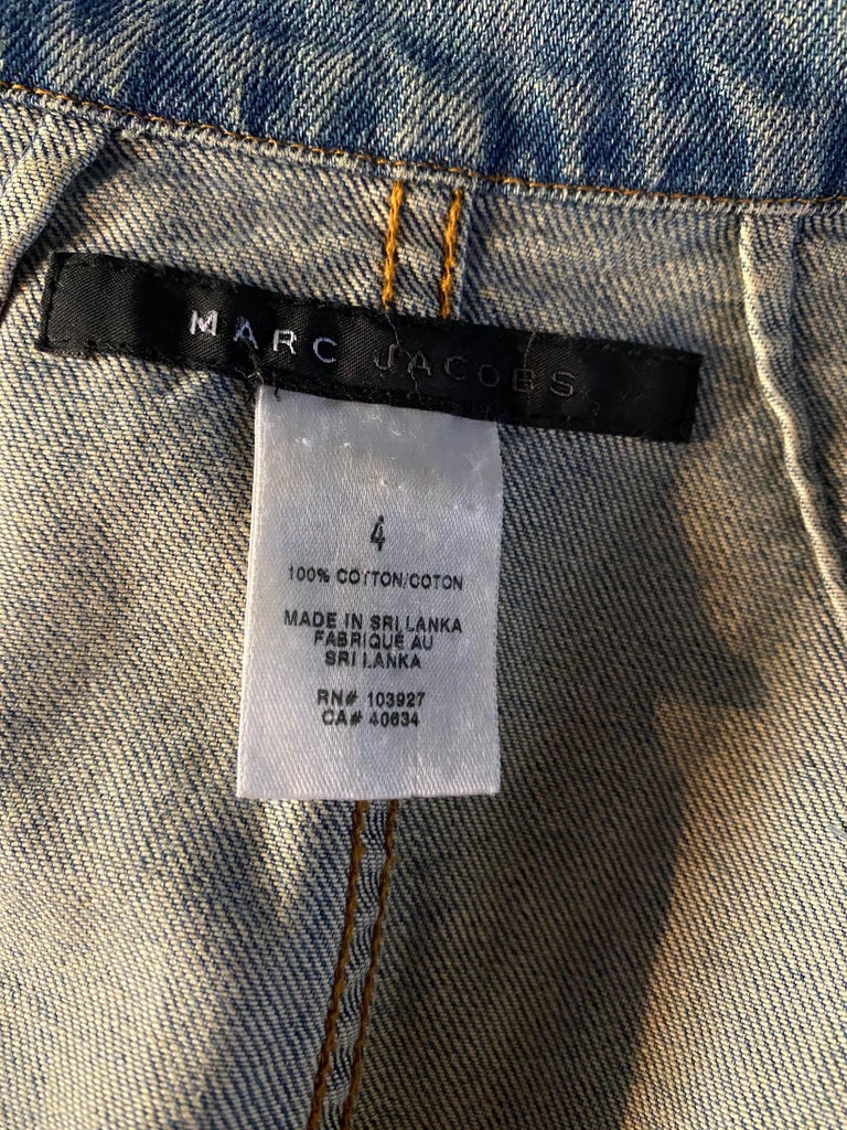 Marc Jacobs Denim Jacket, Size 4 For Sale at 1stDibs