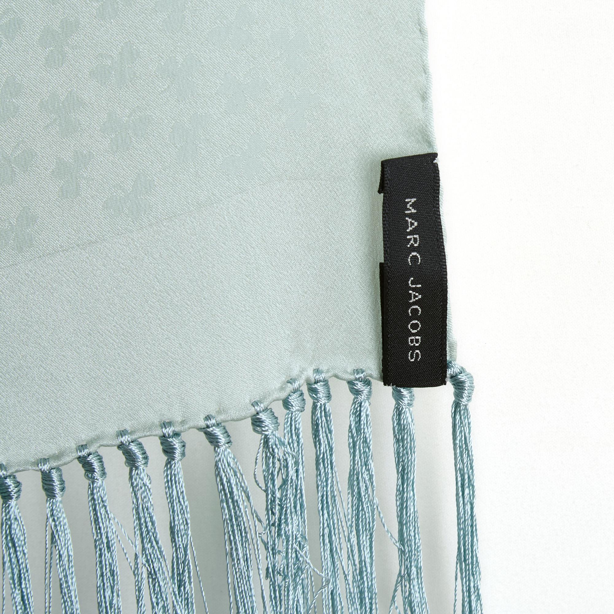 Women's or Men's Marc Jacobs Echarpe Smoking Sky Blue Silk Scarf New For Sale