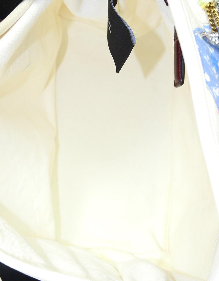 Marc Jacobs Embellished CollagePrint White Canvas Large Messenger Bag
