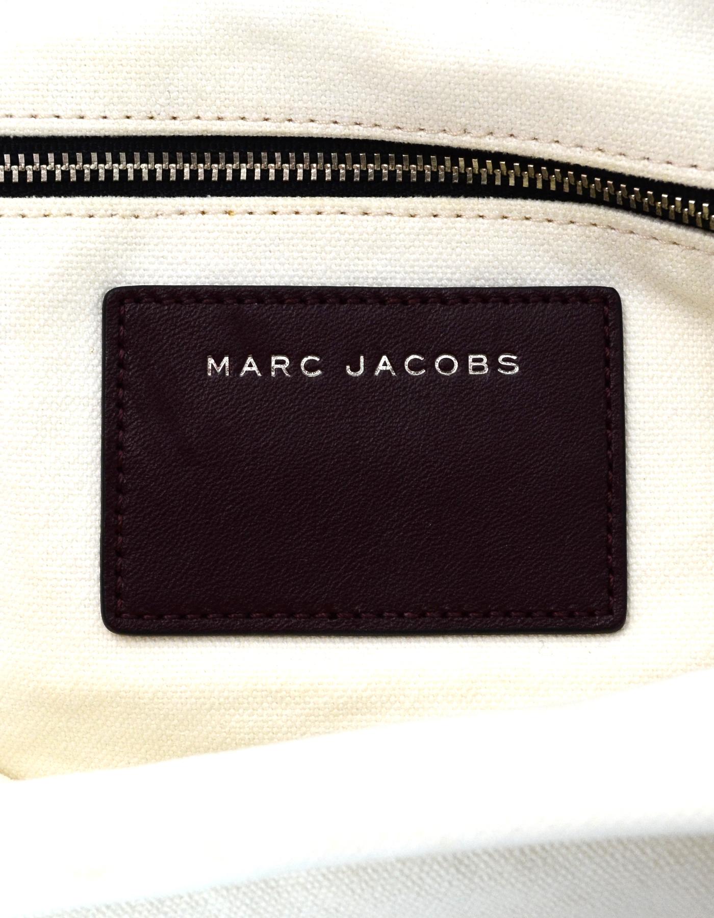 Women's or Men's Marc Jacobs Embellished Collage-Print White Canvas Large Messenger Bag