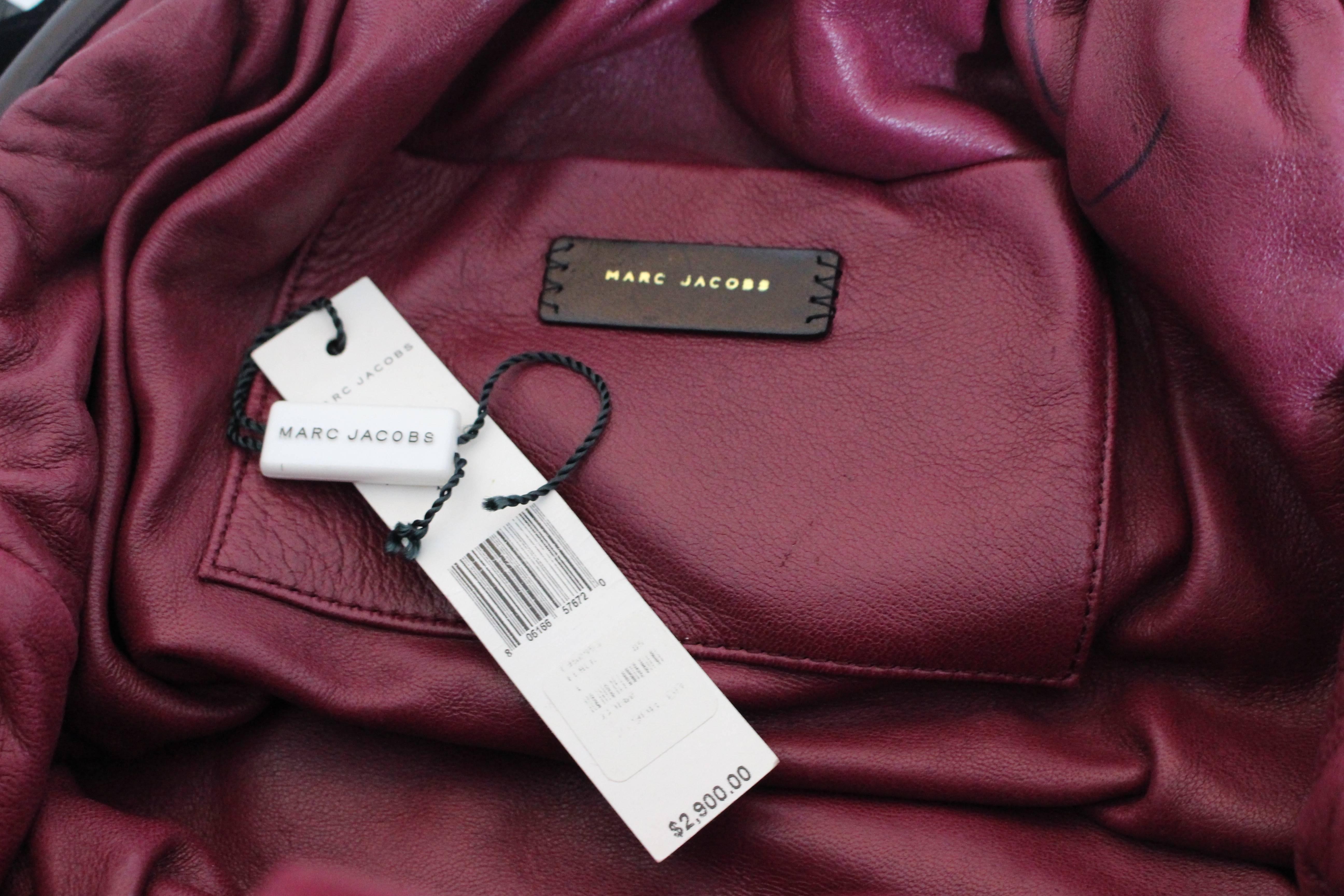 Marc Jacobs Fall 2005 Velvet Handbag w/ Leather and Ostrich Flower Detail Tags For Sale 2