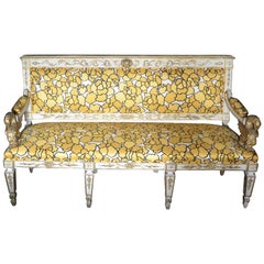 Italian Empire Neoclassical Eagle Settee