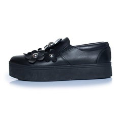 Marc Jacobs, Floral slip on sneakers in black