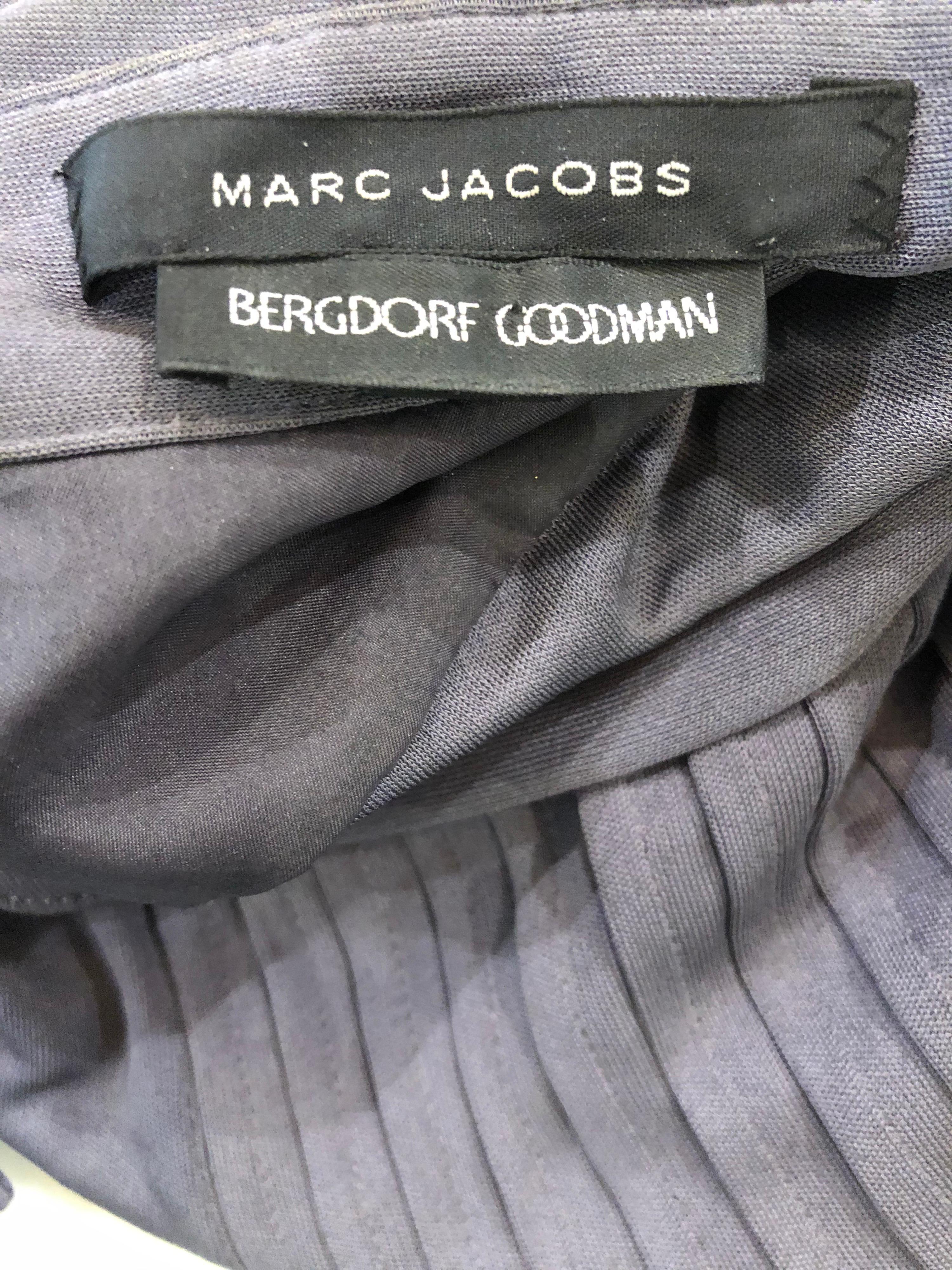 Marc Jacobs for Bergdorf Goodman 1920s Flapper Style Gray 20s Rayon Shirt Dress For Sale 5