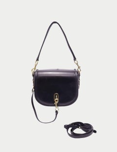 Marc Jacobs The Saddle Shoulder Bag – Black Patent Leather