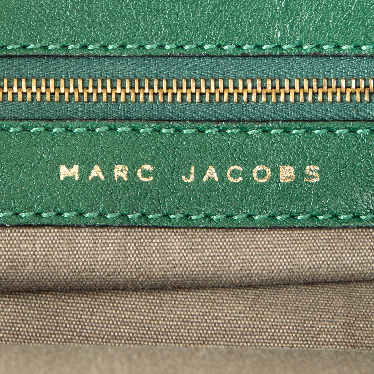 Green MARC JACOBS forest green leather PARADISE RIO Tote Bag