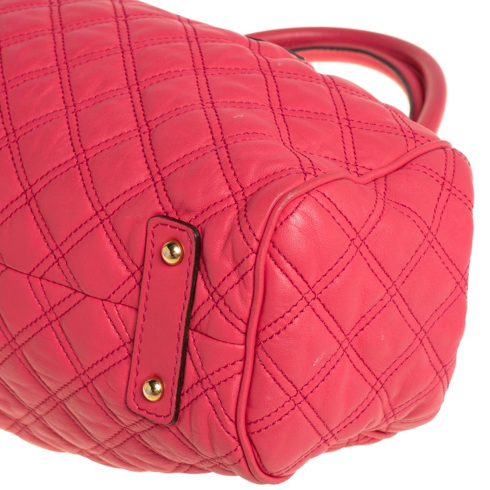 Marc Jacobs Fuchsia Quilted Leather Stam Satchel 2