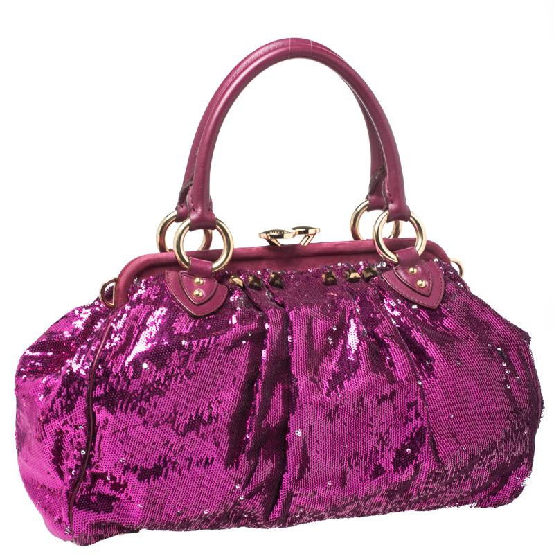 pink glitter marc jacobs bag