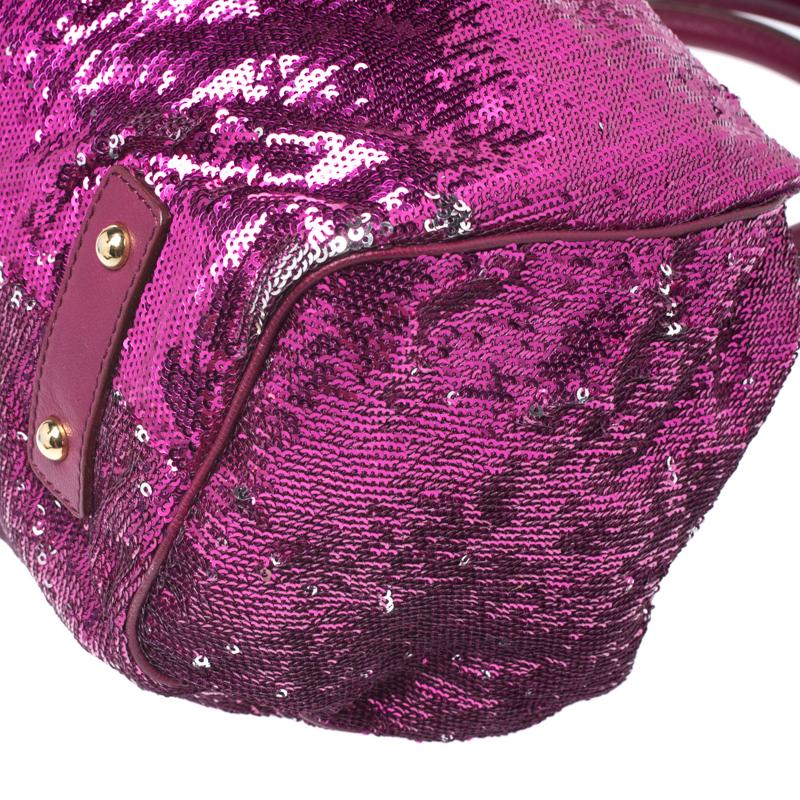 Women's Marc Jacobs Fuchsia Sequin New York Rocker Stam Shoulder Bag