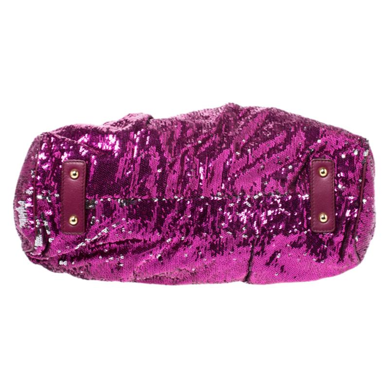 Purple Marc Jacobs Fuchsia Sequins New York Rocker Stam Shoulder Bag