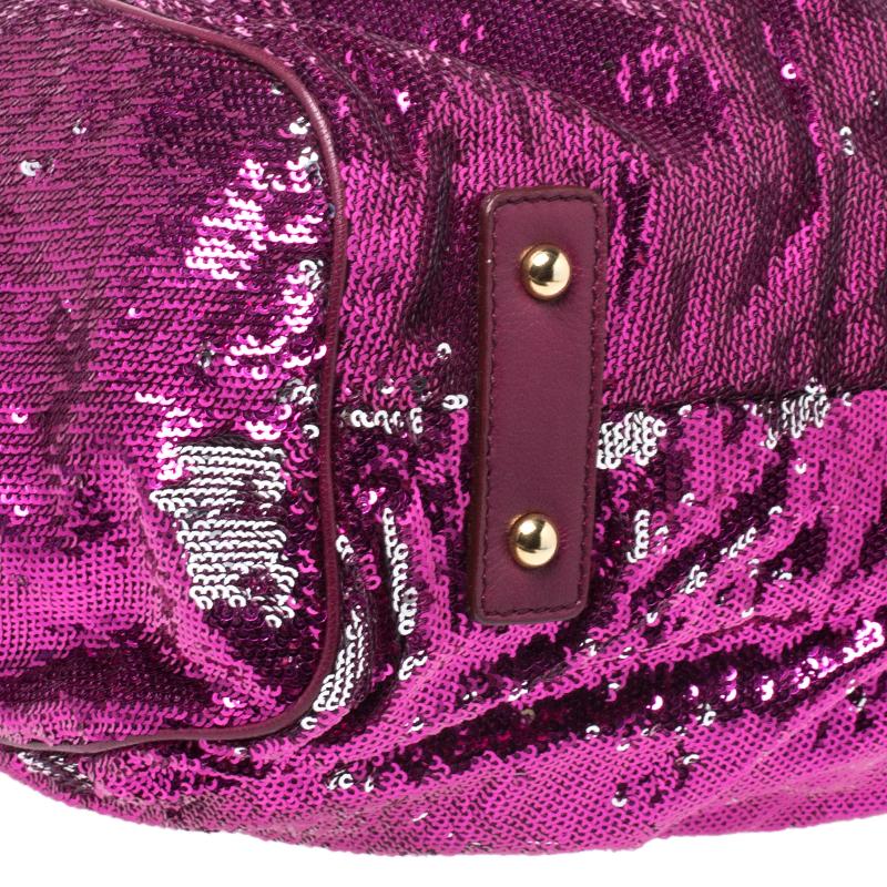 Purple Marc Jacobs Fuchsia Sequins New York Rocker Stam Shoulder Bag