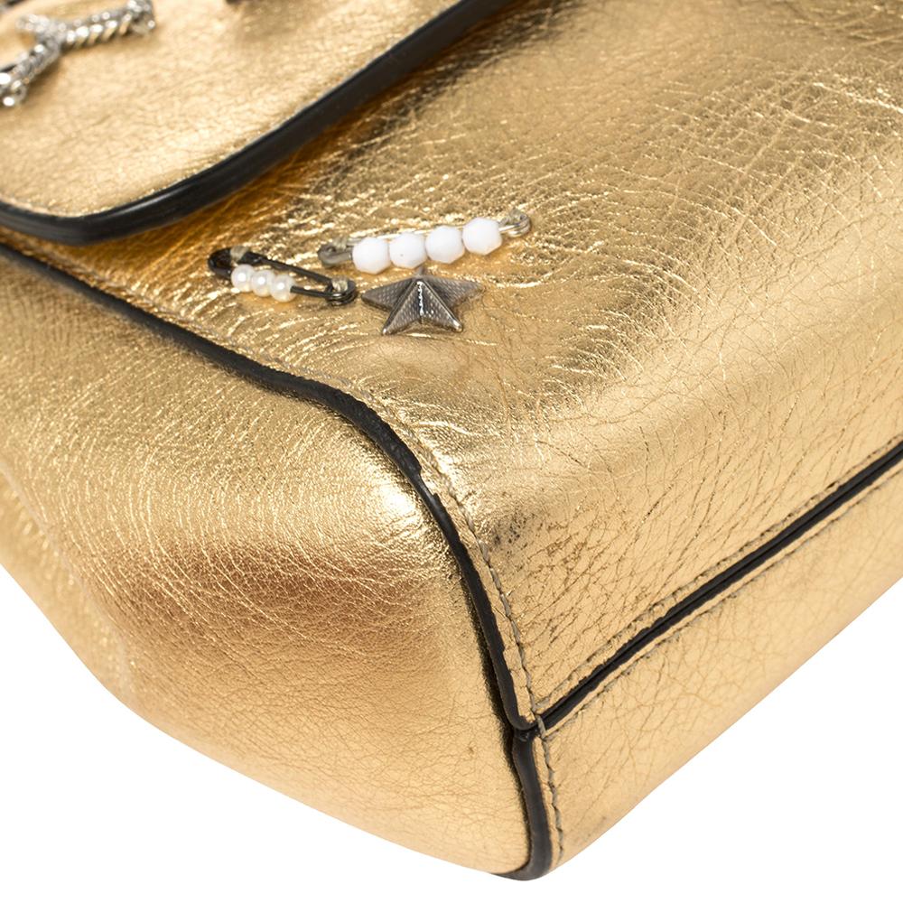 Marc Jacobs Gold Leather Charms And Trinket Crossbody Bag 2