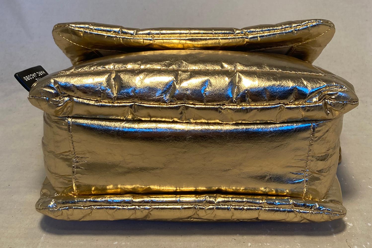 Black Marc Jacobs Gold Pillow Bag  For Sale