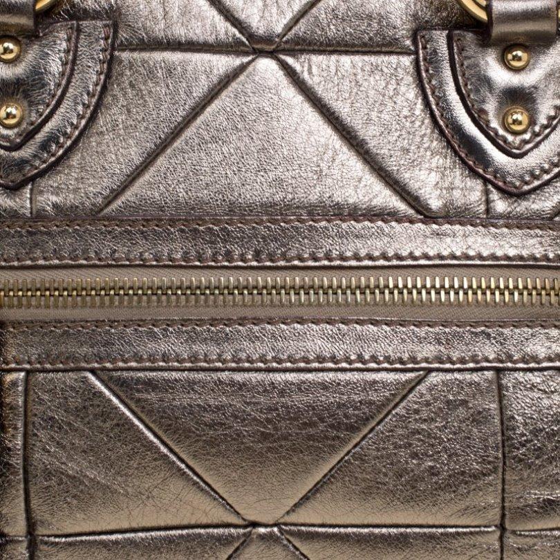 Marc Jacobs Gold Quilted Leather Satchel 6