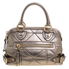 Marc Jacobs Gold Quilted Leather Satchel