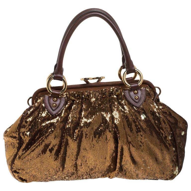 Marc Jacobs Gold Sequins New York Rocker Stam Shoulder Bag at 1stDibs