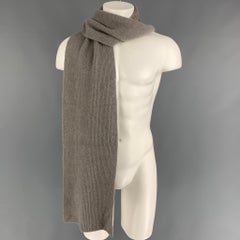 MARC JACOBS - Écharpe en cachemire côtelée grise