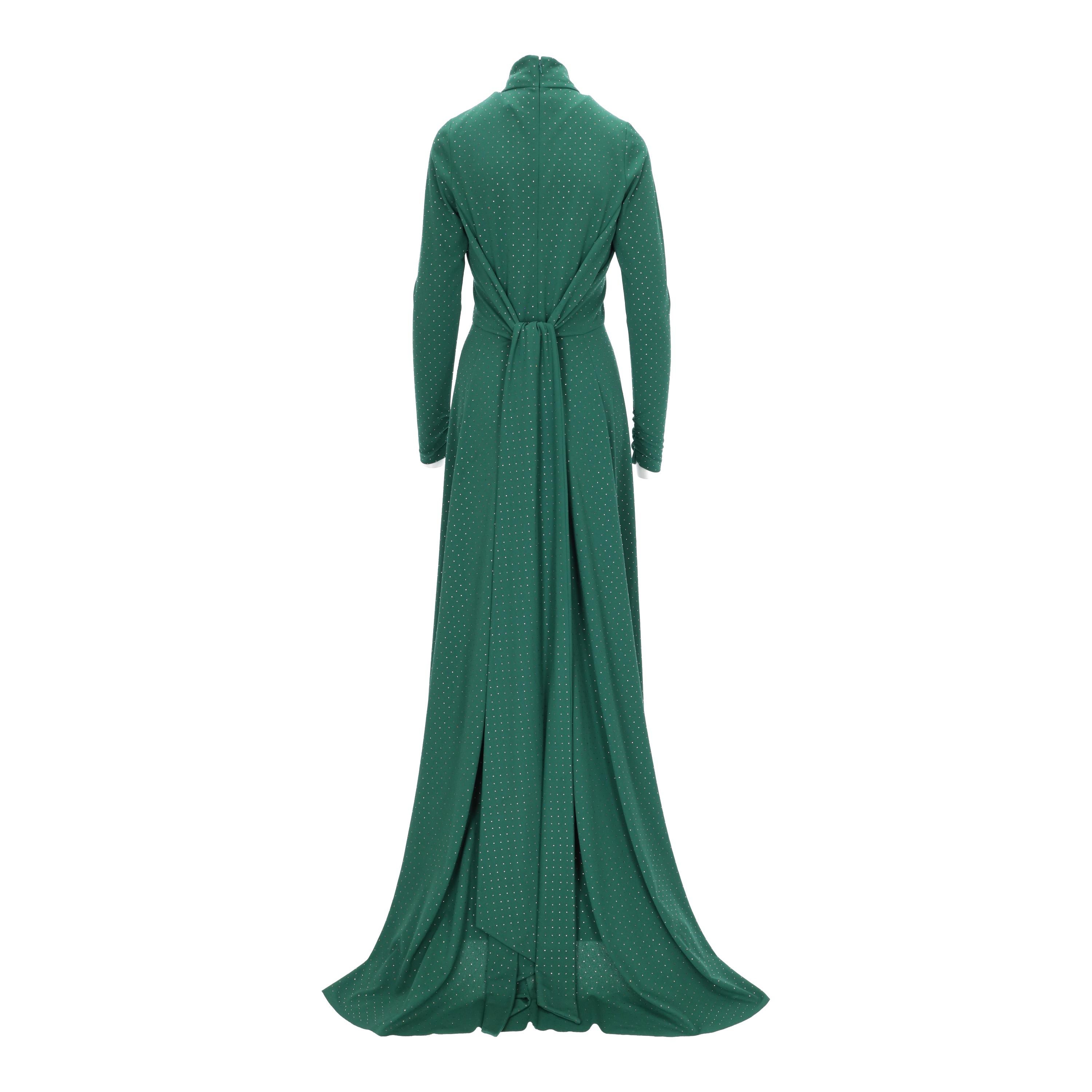 Women's Marc Jacobs Green Crystal Long Gown - '10s For Sale