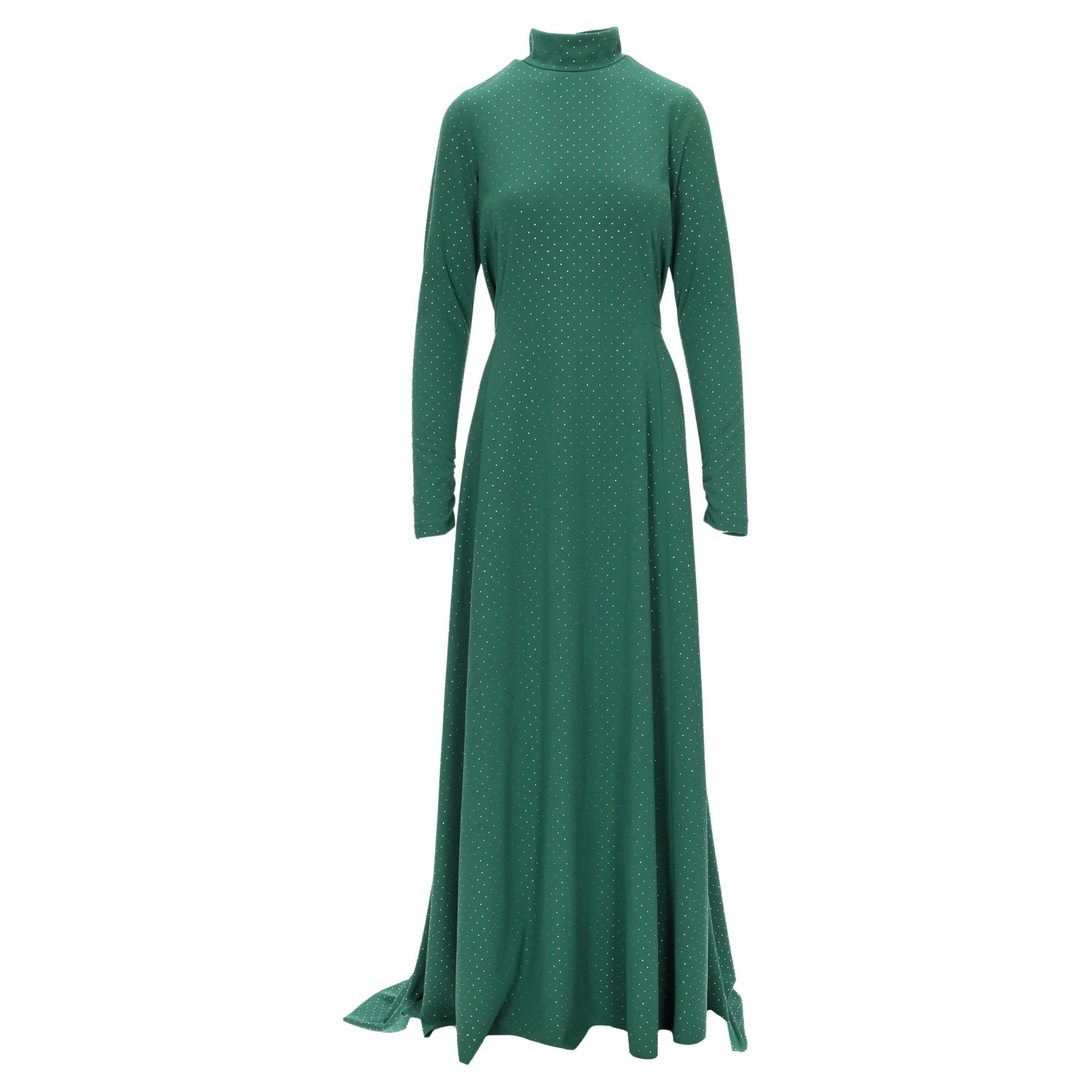 Marc Jacobs Green Crystal Long Gown - '10s For Sale