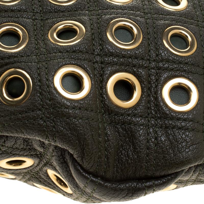 Marc Jacobs Green Leather Eyelet Nomad Shoulder Bag 3