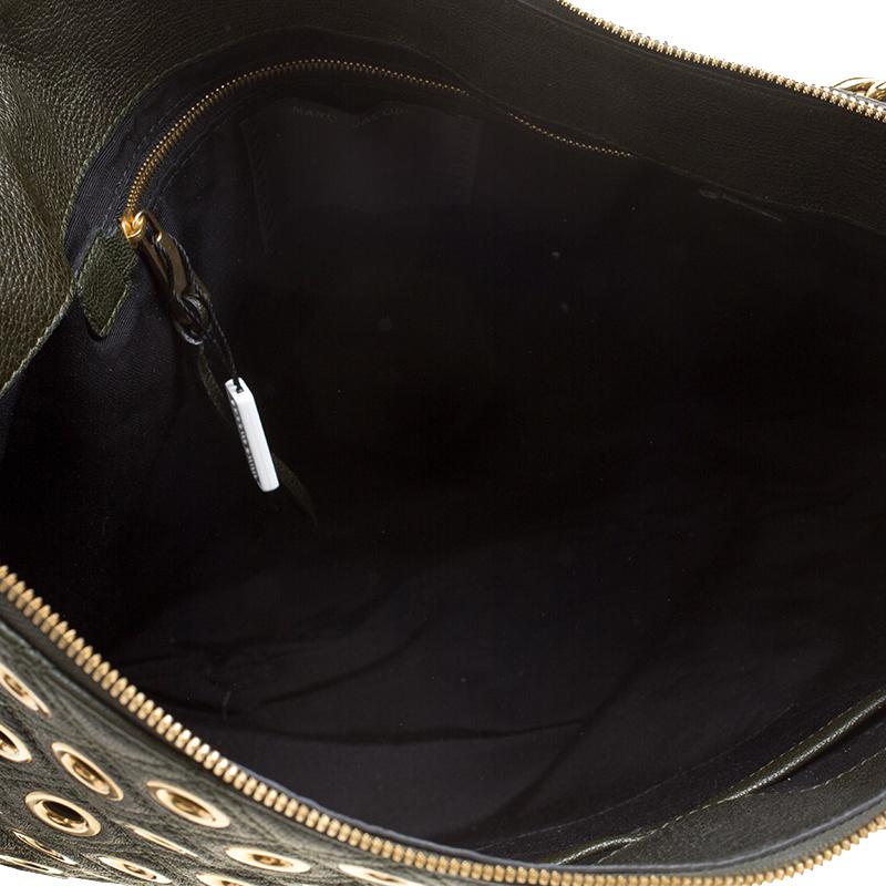 Women's Marc Jacobs Green Leather Eyelet Nomad Shoulder Bag