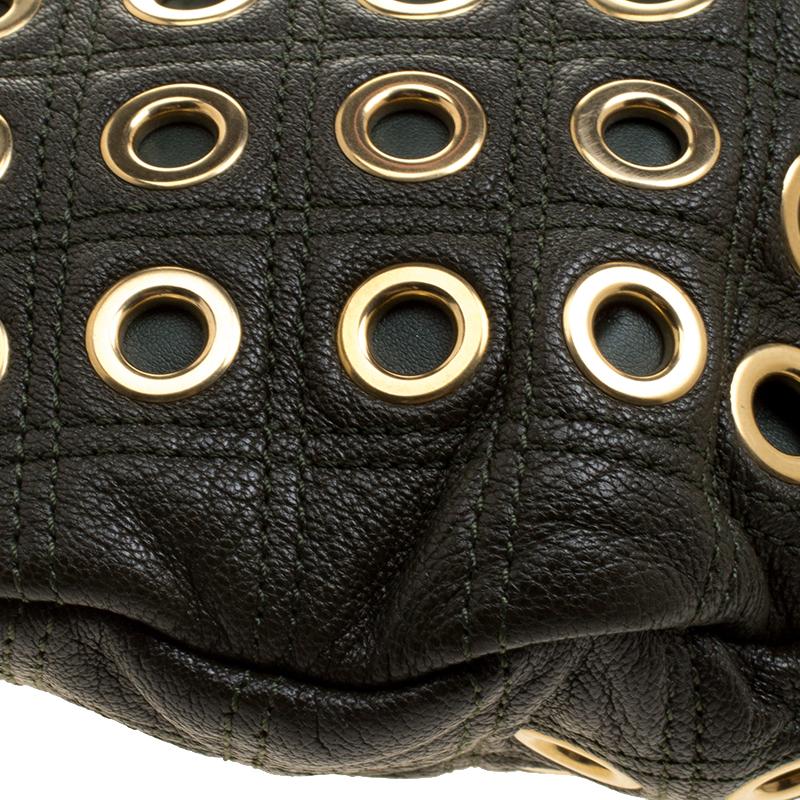Marc Jacobs Green Leather Eyelet Nomad Shoulder Bag 4