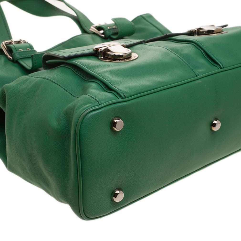 Marc Jacobs Green Leather Stella Tote In Fair Condition In Dubai, Al Qouz 2