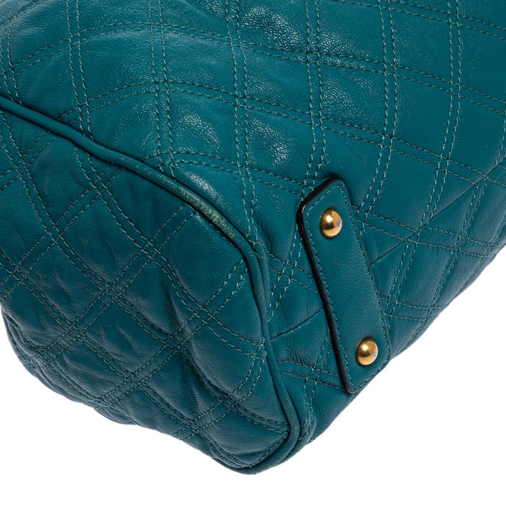 Marc Jacobs Green Quilted Leather Stam Satchel 4