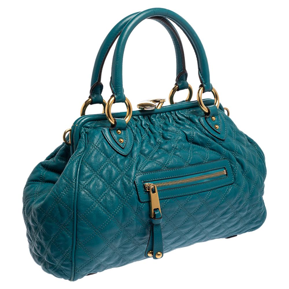 mj green leather bag