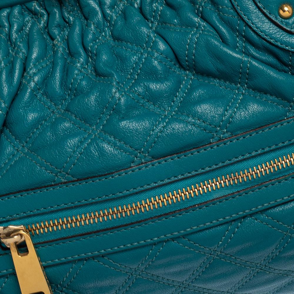 Marc Jacobs Green Quilted Leather Stam Satchel 1