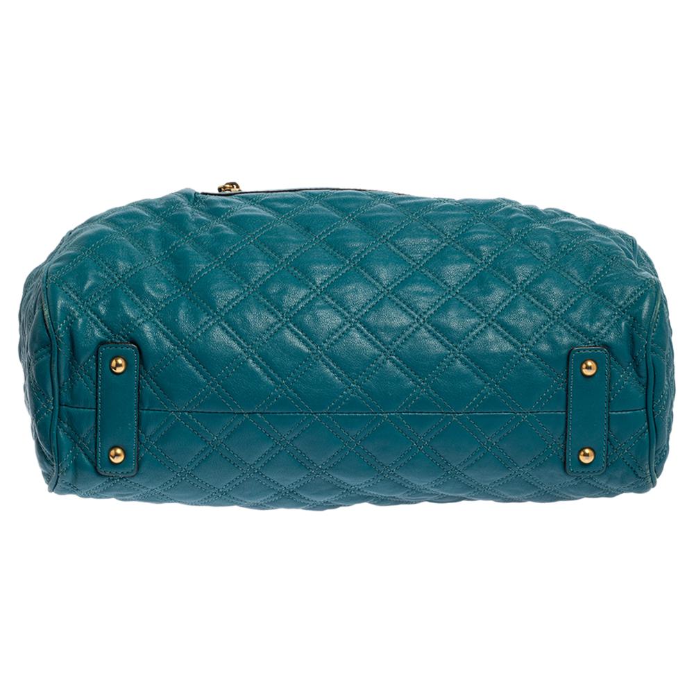 Marc Jacobs Green Quilted Leather Stam Satchel 3