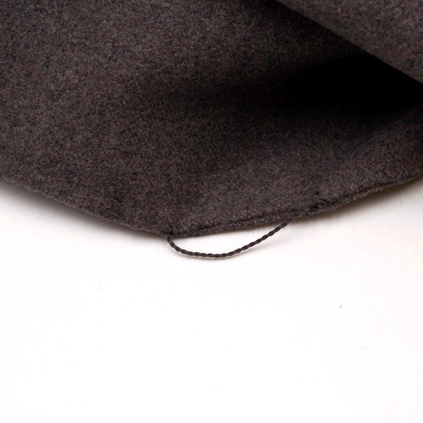 Black Marc Jacobs Grey Cashmere Cape Coat with Fur Collar - Size S/M For Sale