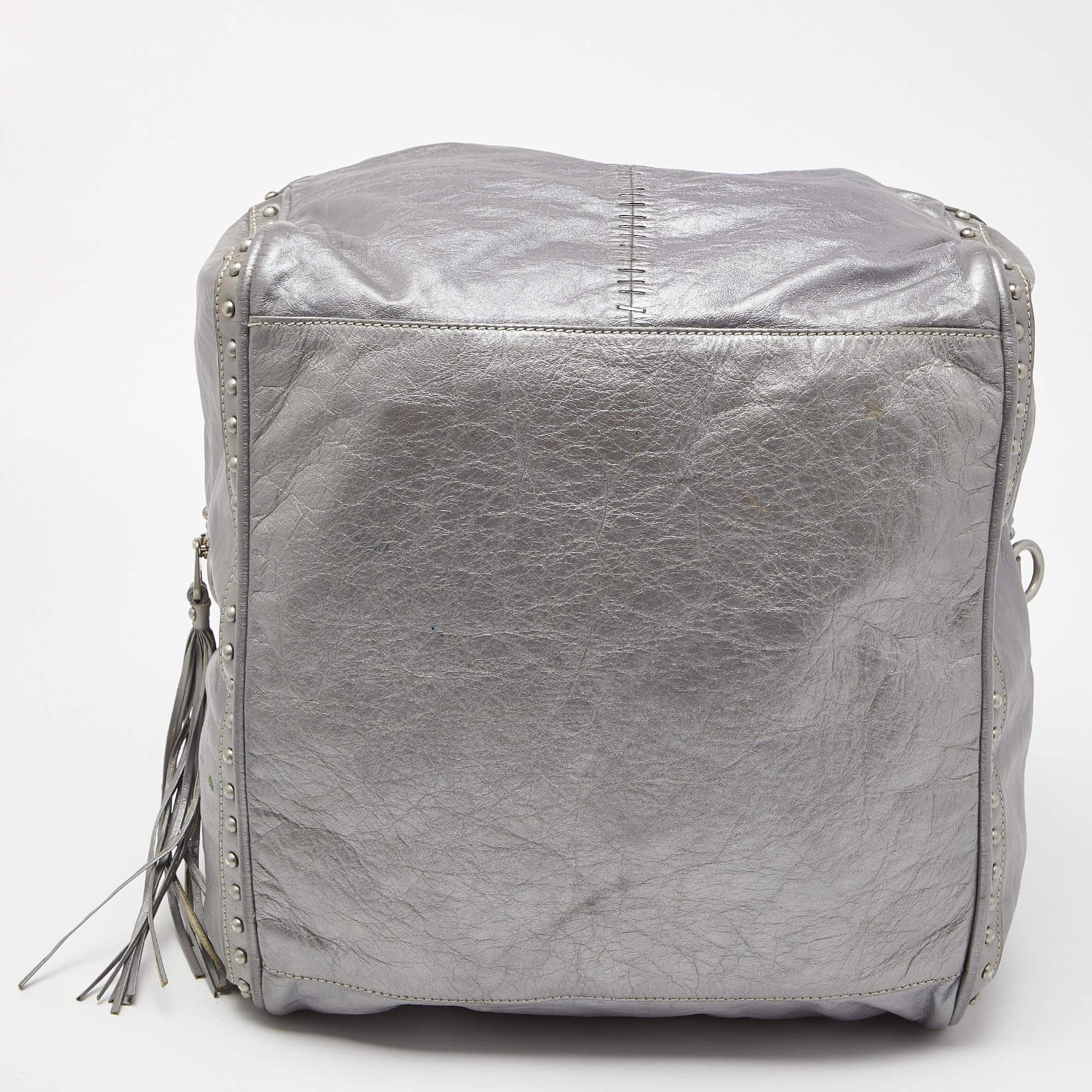 Marc Jacobs Grey Leather Studded Hobo For Sale 1