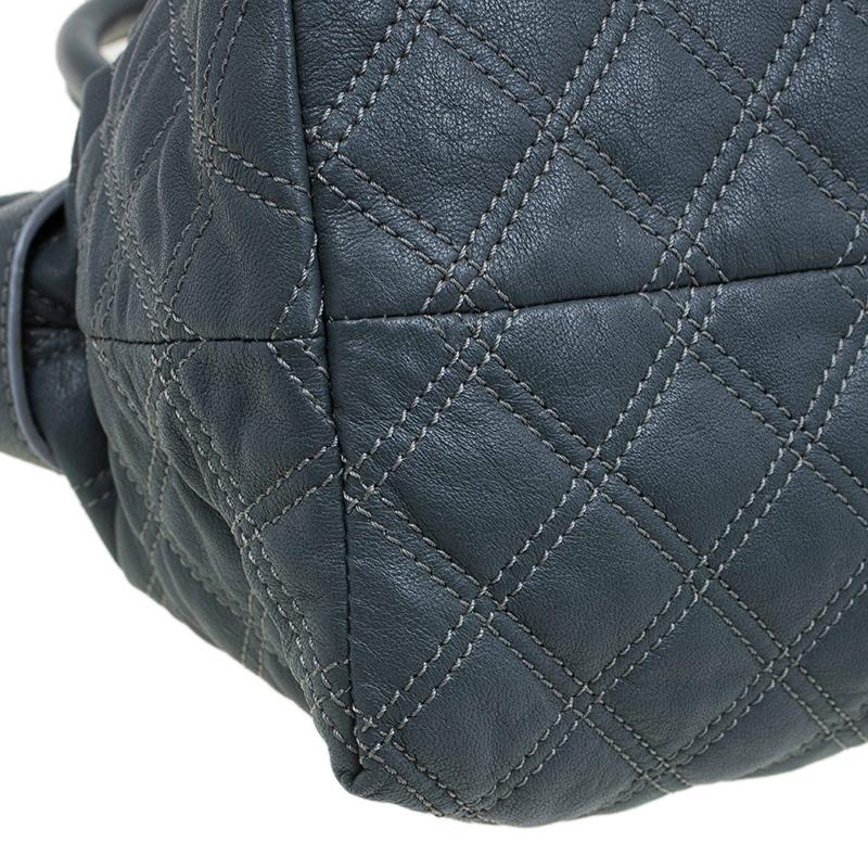 Marc Jacobs Grey Quilted Leather Bruna Belted Tote 9