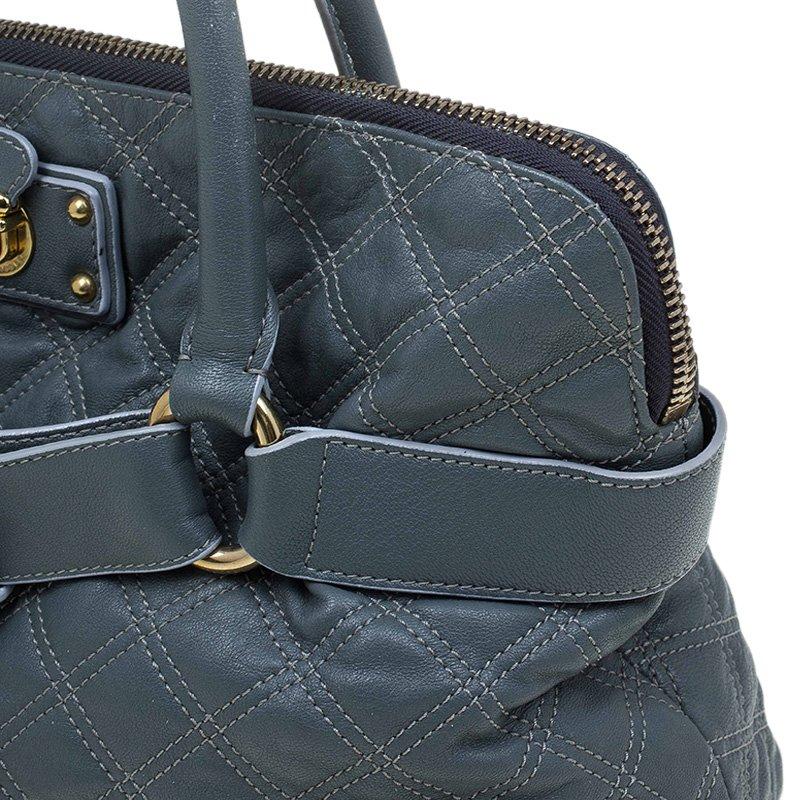 Marc Jacobs Grey Quilted Leather Bruna Belted Tote 1