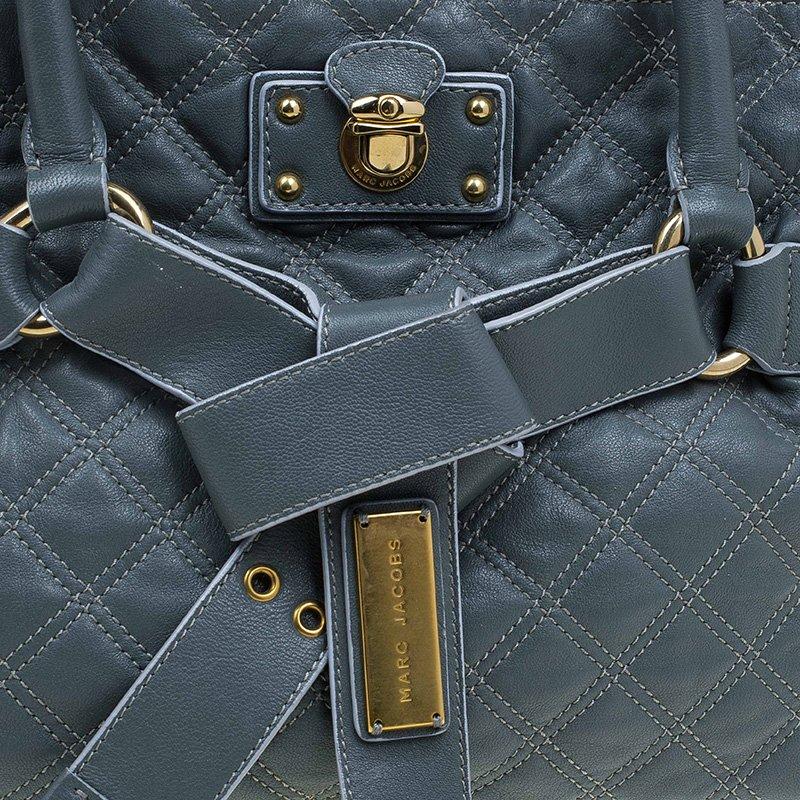 Marc Jacobs Grey Quilted Leather Bruna Belted Tote 2