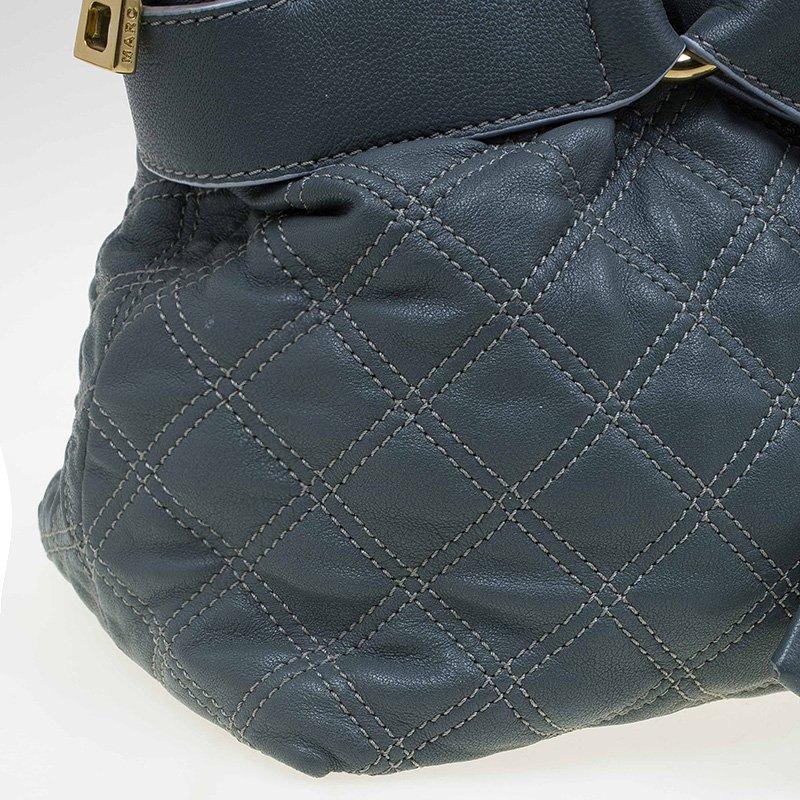 Marc Jacobs Grey Quilted Leather Bruna Belted Tote 3