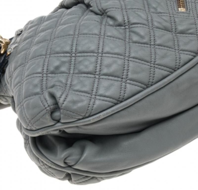 Marc Jacobs Borsa Cecilia in pelle trapuntata grigia in vendita 5
