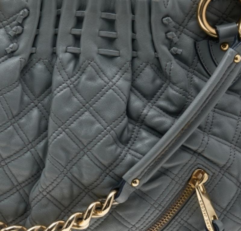 Marc Jacobs Borsa Cecilia in pelle trapuntata grigia in vendita 1