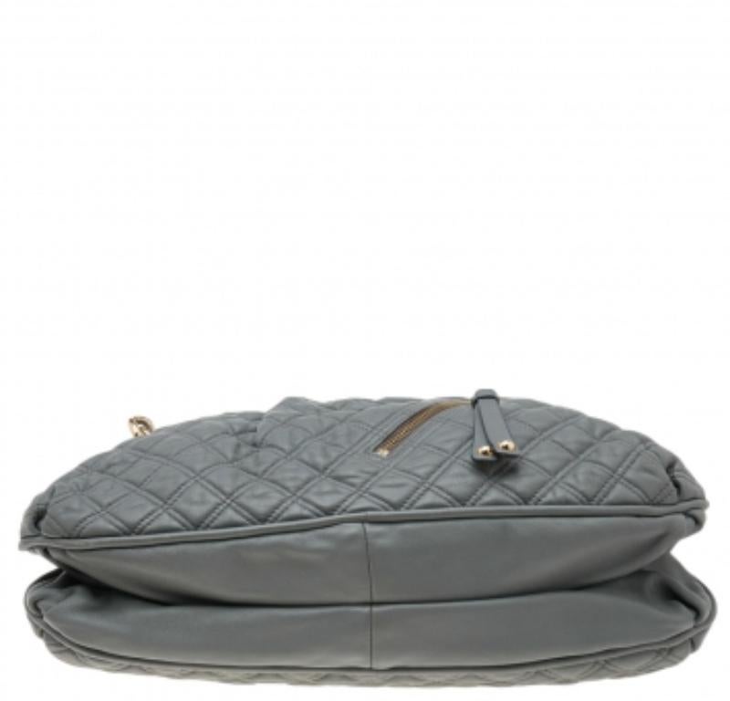 Marc Jacobs Borsa Cecilia in pelle trapuntata grigia in vendita 4