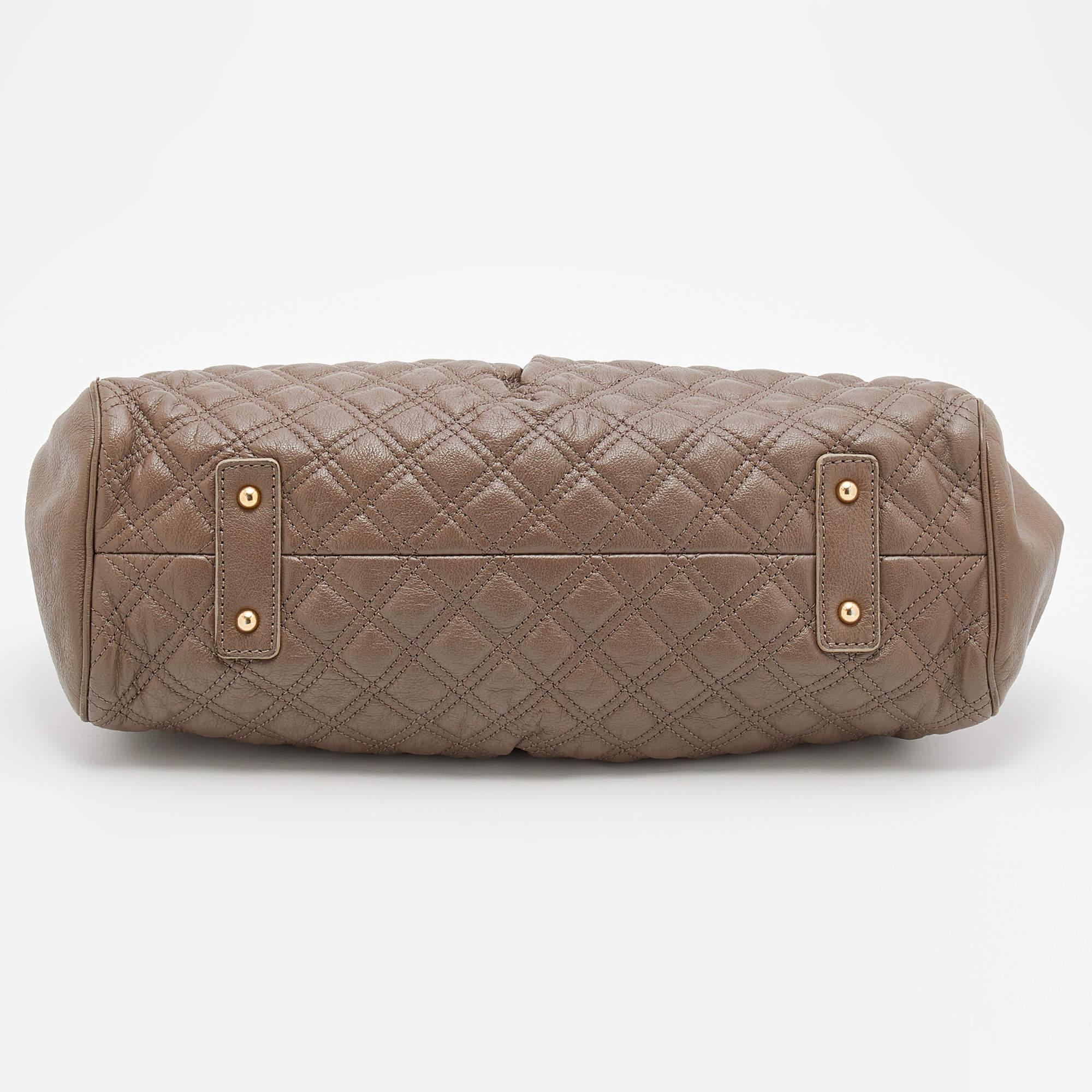 Marc Jacobs Grey Quilted Leather Stam Satchel 1