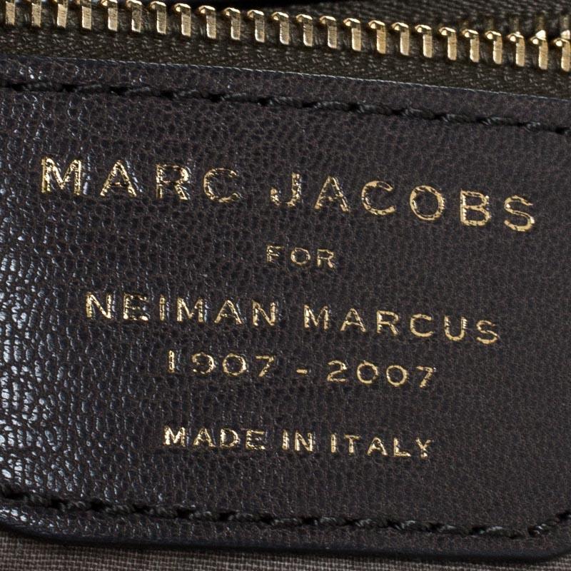 Black Marc Jacobs Grey/Silver Quilted Leather Stam Shoulder Bag