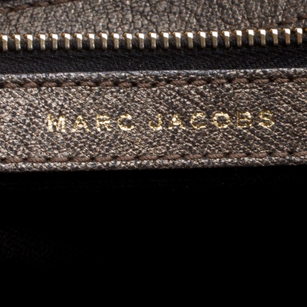 Marc Jacobs Gun Metal Quilted Leather Stam Shoulder Bag 2