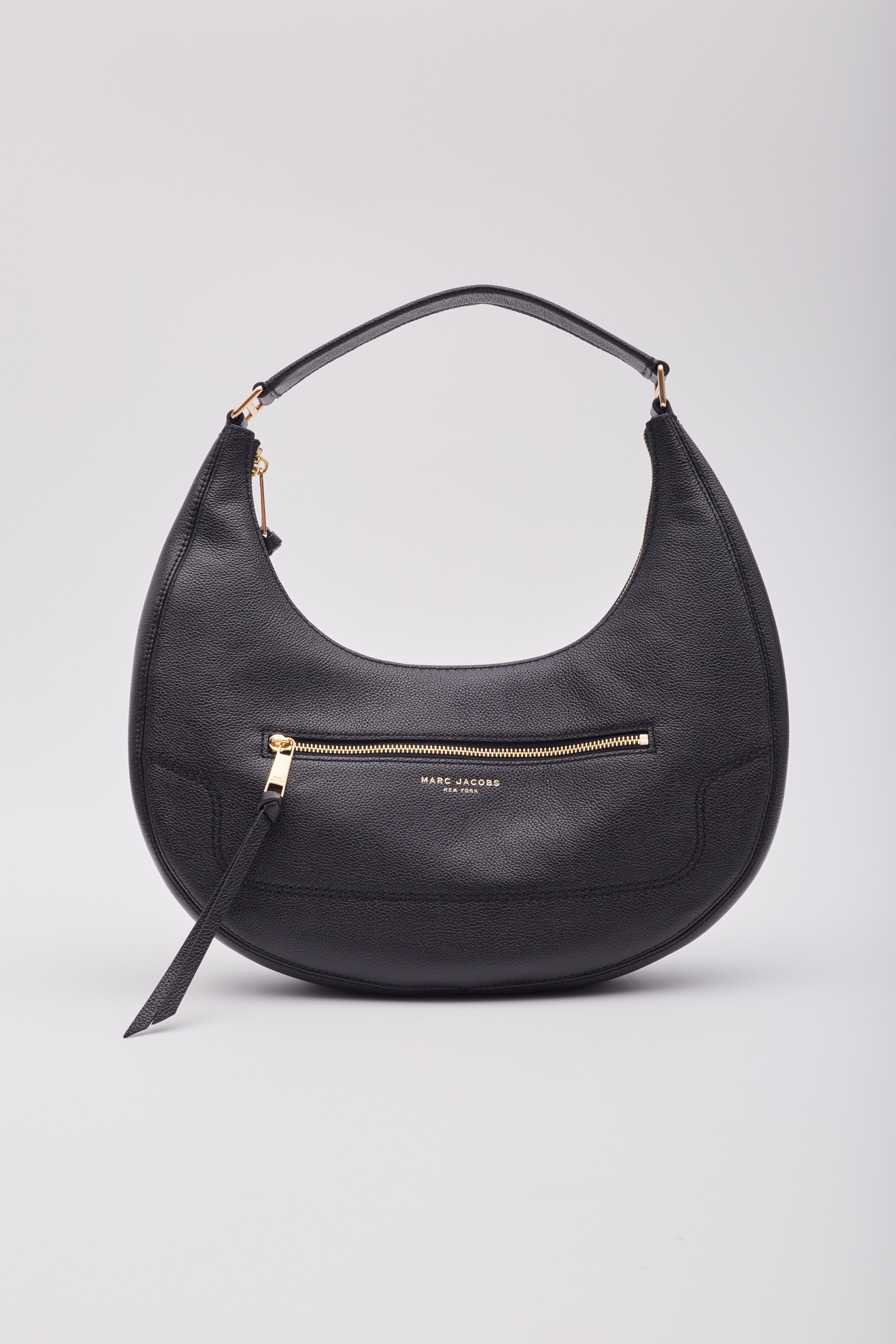 De las mujeres Marc Jacobs Bolso grande de piel negra en forma de media luna en venta