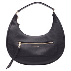 Marc Jacobs Leather Black Crescent Shoulder Bag Large