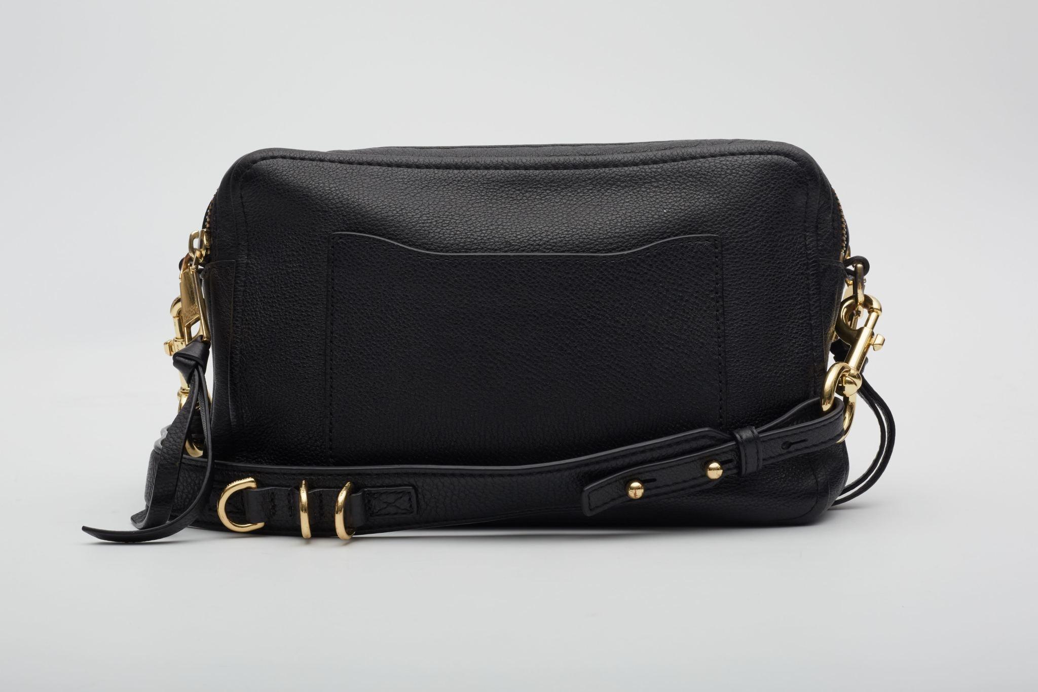 Men's Marc Jacobs Leather Black Softshot 21 Crossbody Bag For Sale