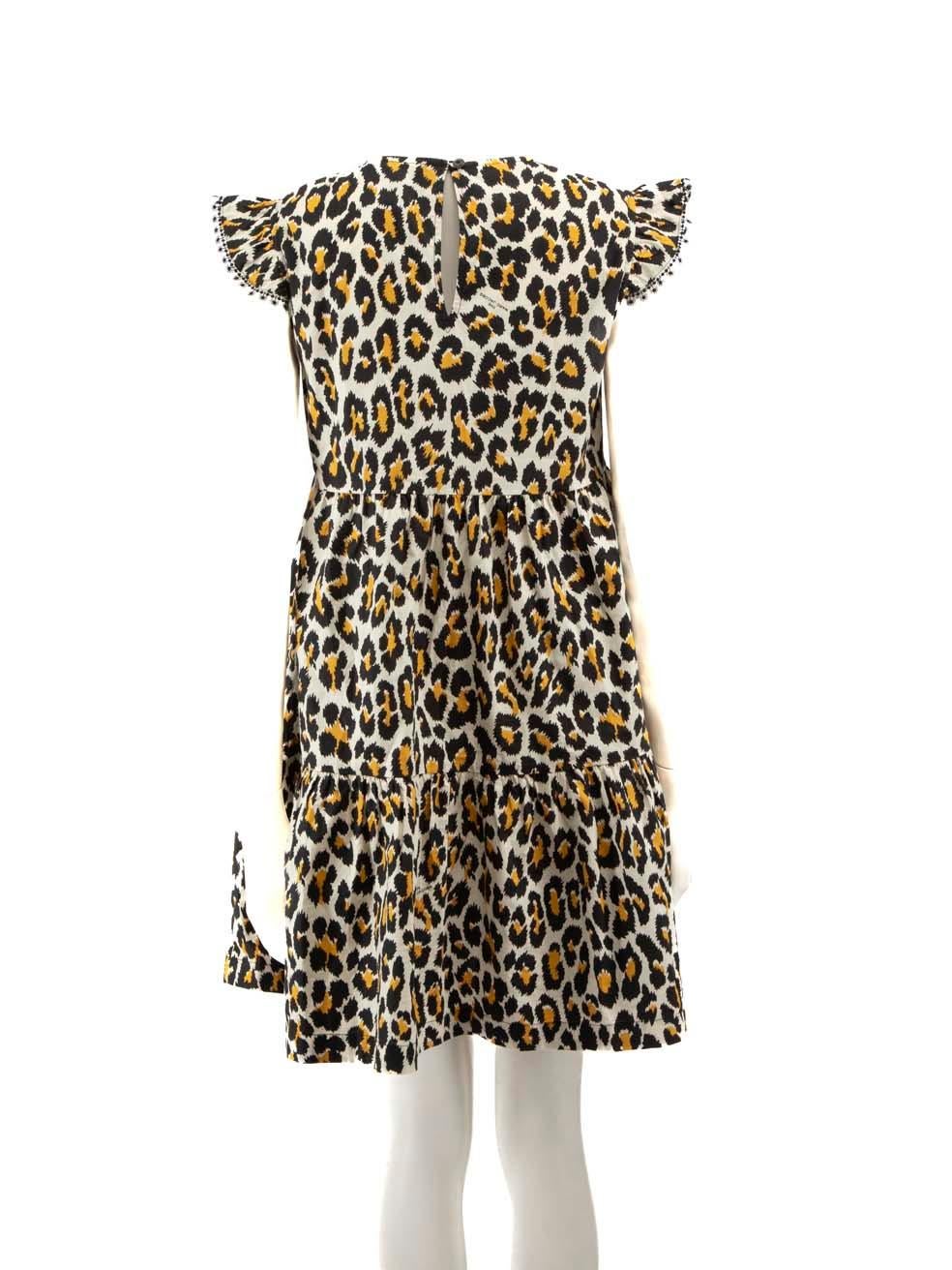 Nero Marc Jacobs Mini Dress con stampa leopardata taglia S in vendita