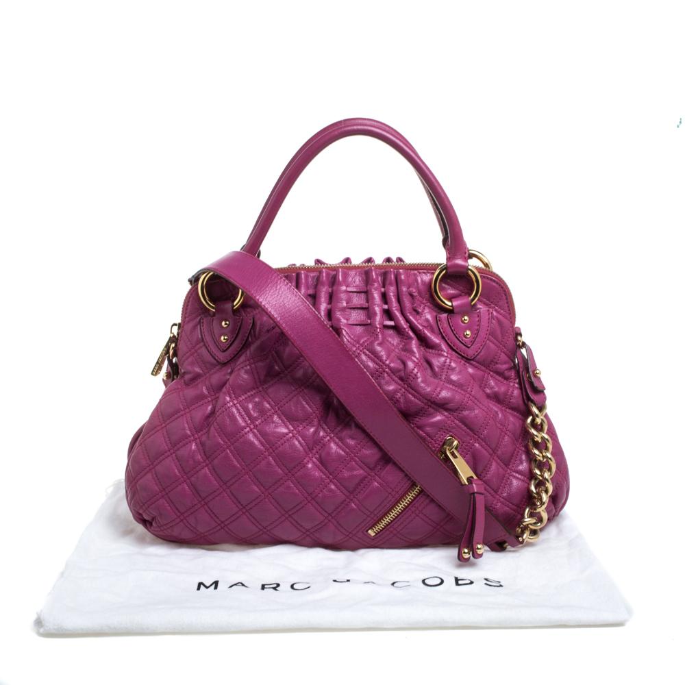 Marc Jacobs Magenta Quilted Leather Cecilia Satchel 5