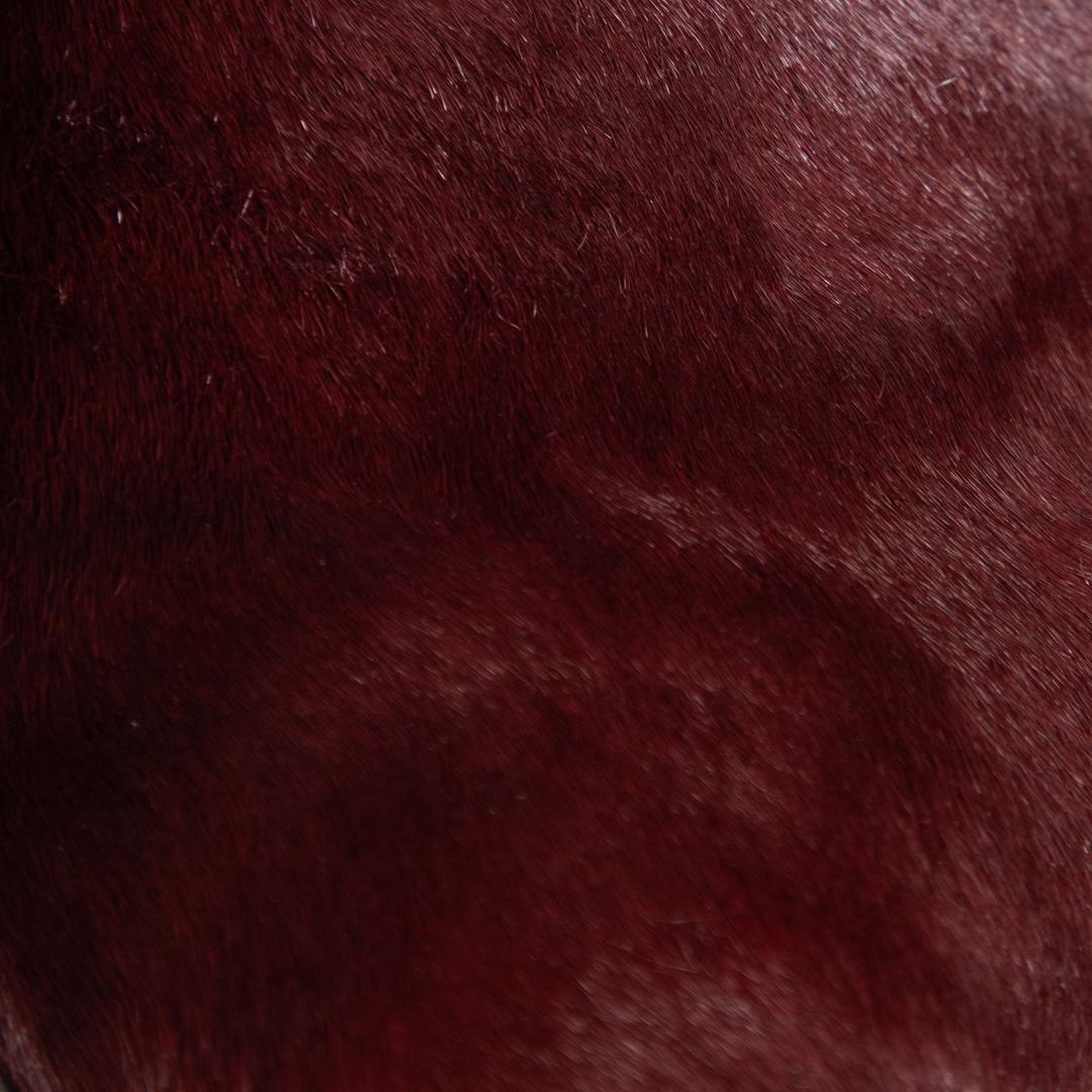 Women's Marc Jacobs Marc by Marc Jacobs Burgundy Cow Fur Chelsea Boots Size IT 40