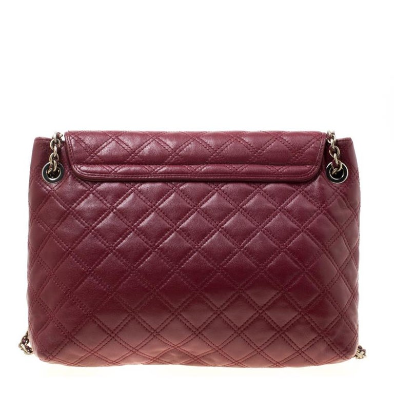 Marc Jacobs Maroon Quilted Leather Baroque Shoulder Bag For Sale at 1stdibs